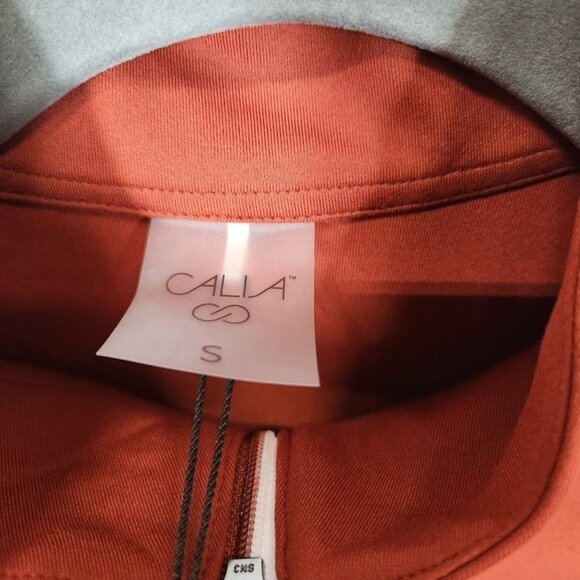 CALIA‎ Women’s Two Tone Long Sleeve 1/2 Zip Golf Shirt in Orange - Size Small - Picture 5 of 7